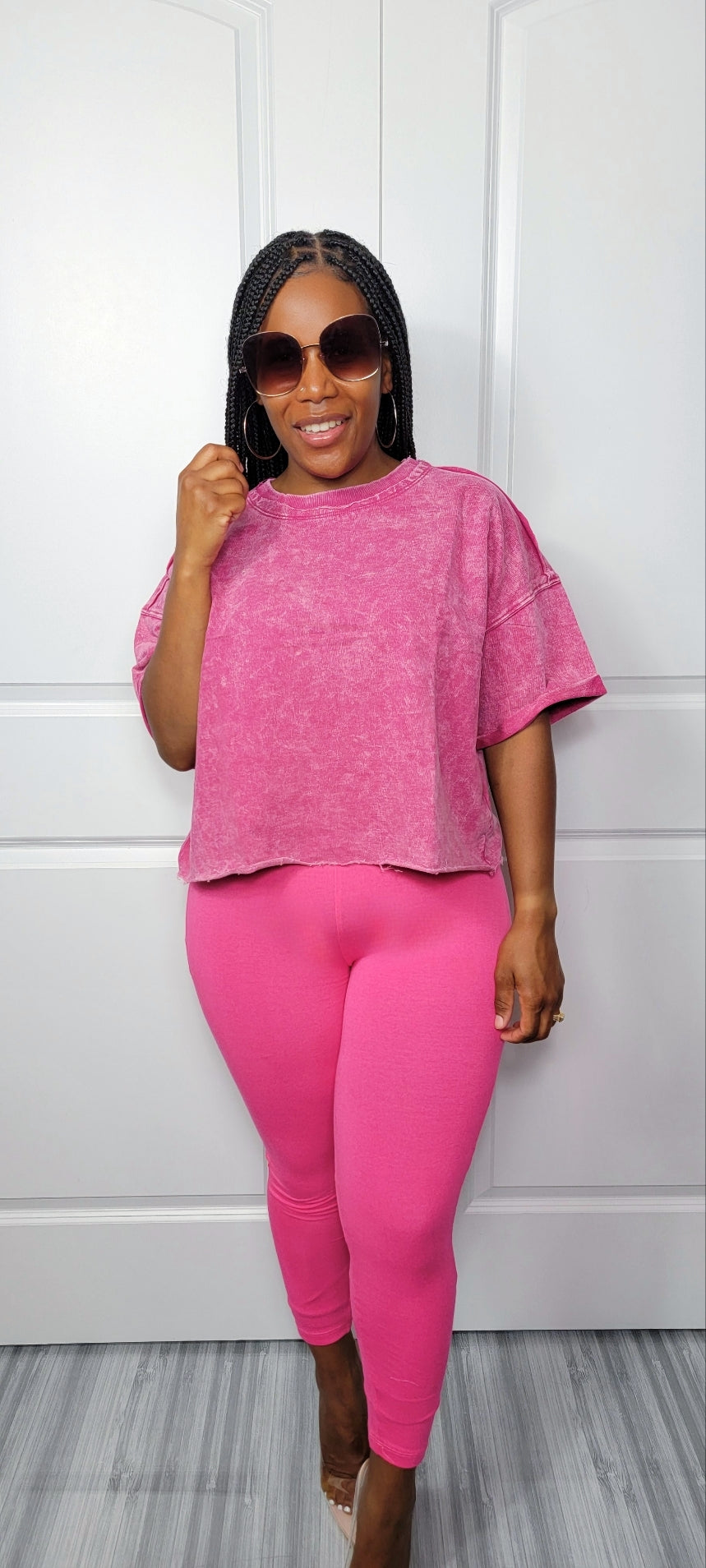 Imani Female Fitness Wear Set - Pink